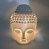 RHAFAYRE Brûleur à Huile D'aromathérapie En Céramique - Tête De Bouddha - Diffuseur D'huiles Essentielles - Encens Indiens - Bouddha Tibétain - Taille S – Blanc -ATMOSPHERA || VIDAXL || Safavieh Soldes 74786325 1