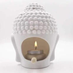 RHAFAYRE Brûleur à Huile D'aromathérapie En Céramique - Tête De Bouddha - Diffuseur D'huiles Essentielles - Encens Indiens - Bouddha Tibétain - Taille S – Blanc 9 RHAFAYRE Brûleur à Huile D'aromathérapie En Céramique - Tête De Bouddha - Diffuseur D'huiles Essentielles - Encens Indiens - Bouddha Tibétain - Taille S – Blanc -ATMOSPHERA || VIDAXL || Safavieh Soldes 74786325 4