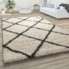 Paco Home Tapis À Poils Longs, Shaggy Doux Salon Style Scandinave Avec Motif Losanges 60x100 Cm, Crème -ATMOSPHERA || VIDAXL || Safavieh Soldes 74806270 1