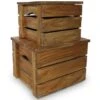 Jeu De Caisse De Rangement 2 Pcs Bois De Récupération Massif VidaXL