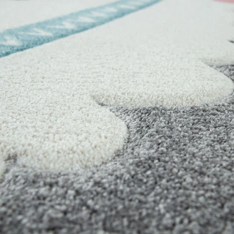 Paco Home Tapis Enfant Chambre Enfant Couleurs Pastel Modernes, Motifs Adorables, Effet 3D 80x150 Cm, Gris 5 Paco Home Tapis Enfant Chambre Enfant Couleurs Pastel Modernes, Motifs Adorables, Effet 3D 80x150 Cm, Gris – Image 3