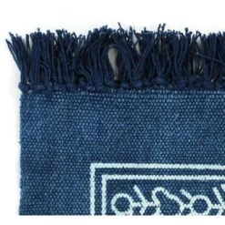 Tapis Kilim Coton 120 X 180 Cm Avec Motif Bleu -ATMOSPHERA || VIDAXL || Safavieh Soldes 75087344 3