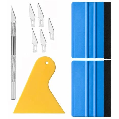 MSBD Outil De Pellicule De Vinyle Outil De Film Pour Fenêtre Outil De Teinte Pour Fenêtre Outil De Papier Peint Avec Raclette En Feutre, Couteau Pour Passe-temps 3 MSBD Outil De Pellicule De Vinyle Outil De Film Pour Fenêtre Outil De Teinte Pour Fenêtre Outil De Papier Peint Avec Raclette En Feutre, Couteau Pour Passe-temps