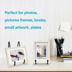 2 Pièces 6 Pouces Noir Métal Décoratif Supports De Plaque Support De Cadre Pour Albums Photos, Livres, Chevalet Photo, Travail Artisanal Artistique, Plaque, Décoration Intérieur -ATMOSPHERA || VIDAXL || Safavieh Soldes 75501422 4