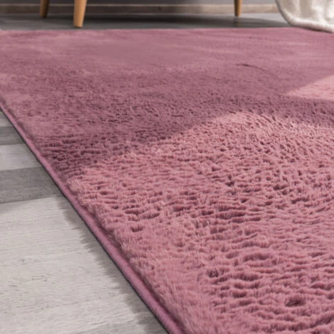 Paco Home Tapis De Salon Fausse Fourrure Peluche Tapis Shaggy Long Lavable Divers Couleurs 60x90 Cm, Violet Rose 4 Paco Home Tapis De Salon Fausse Fourrure Peluche Tapis Shaggy Long Lavable Divers Couleurs 60x90 Cm, Violet Rose – Image 2