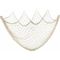 AIDUCHO Filet De Pêche Décoration Murale Plage Filet De Pêche Sur Le Thème Tenture Murale Pour Mur De Fête Décoration De Mariage à La Maison Photographie Décoration, 150cm × 200cm(A-Blanc)