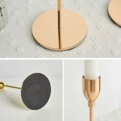 Bougeoirs Doré Métal Chandelier De Table Décoration,Porte-bougeoir Décoratif Pour Saint Valentin De Noël Mariage Cérémonie Anniversaire (3pcs) -ATMOSPHERA || VIDAXL || Safavieh Soldes 75978263 3