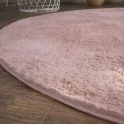 Paco Home Tapis De Salon, Rond Petit Tapis En Fausse Fourrure, Chambre D'Enfants, Peluche Shaggy Tapis De Lit 80 Cm Rond, Rose -ATMOSPHERA || VIDAXL || Safavieh Soldes 75984830 3