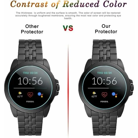 Lot De 4 Films De Protection D'écran Compatibles Fossil Gen 5E, Bord Incurvé 2,5D Dureté 9H En Verre Trempé Pour Fossil Gen 5E 42 Mm 4 Lot De 4 Films De Protection D'écran Compatibles Fossil Gen 5E, Bord Incurvé 2,5D Dureté 9H En Verre Trempé Pour Fossil Gen 5E 42 Mm – Image 2
