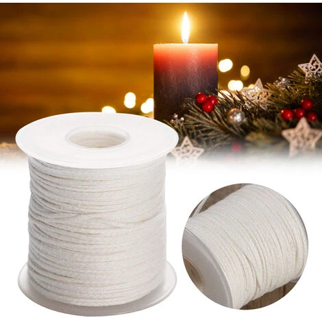 Bougie Coton Mèche 1 Rouleau 200ft 61m Coton Bougie Tissage Mèche Pour Bougie DIY Et Fabrication De Bougies 5 Bougie Coton Mèche 1 Rouleau 200ft 61m Coton Bougie Tissage Mèche Pour Bougie DIY Et Fabrication De Bougies – Image 3