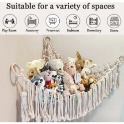 Peluche Jouet Hamac Macramé Avec Lumière, Coin Jouet Coin Hamac Organisateur Support D'affichage Filet Pour Accrocher Des Animaux 10 Peluche Jouet Hamac Macramé Avec Lumière, Coin Jouet Coin Hamac Organisateur Support D'affichage Filet Pour Accrocher Des Animaux -ATMOSPHERA || VIDAXL || Safavieh Soldes 76486948 4