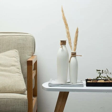 Lot De 2 Vases En Céramique, Vase Moderne Blanc, Décor Moderne En Céramique, Manteau De Feu, Décoration De Cheminée, Vase À Fleurs Moderne Rustique 5 Lot De 2 Vases En Céramique, Vase Moderne Blanc, Décor Moderne En Céramique, Manteau De Feu, Décoration De Cheminée, Vase À Fleurs Moderne Rustique – Image 3