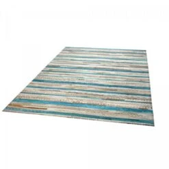 80x150 - Tapis Kilim 80x150 ZAIRA Bleu Fait Main En Peau De Bête Certification Care And Fair Idéal Pour Chambre -ATMOSPHERA || VIDAXL || Safavieh Soldes 7763395 5