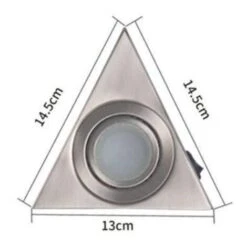 Lanterne Triangulaire En Acier Inoxydable LED Avec Projecteur Intégré Armoire D'éclairage De Cuisine Armoire D'exposition Armoire D'armoire à Meubles. -ATMOSPHERA || VIDAXL || Safavieh Soldes 78043308 3