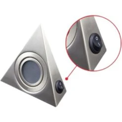 Lanterne Triangulaire En Acier Inoxydable LED Avec Projecteur Intégré Armoire D'éclairage De Cuisine Armoire D'exposition Armoire D'armoire à Meubles. -ATMOSPHERA || VIDAXL || Safavieh Soldes 78043308 4