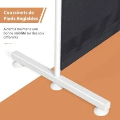 COSTWAY Paravent Intérieur à 6 Panneaux Pliable Détachables 300x 180 Cm/Cloison De Séparation Cadre En Fer Fibre De Polyester-Facile à Déplacer Et à Assembler-Noir 10 COSTWAY Paravent Intérieur à 6 Panneaux Pliable Détachables 300x 180 Cm/Cloison De Séparation Cadre En Fer Fibre De Polyester-Facile à Déplacer Et à Assembler-Noir -ATMOSPHERA || VIDAXL || Safavieh Soldes 78073032 4