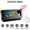 Réveil De Projection Numérique LED Rotatif à 180 °, Réveil, Projecteur De Plafond électronique USB, Horloge Pour Chambre à Coucher, Chevet, Bureau,Colorful Black,Fédération De Russie 1 Réveil De Projection Numérique LED Rotatif à 180 °, Réveil, Projecteur De Plafond électronique USB, Horloge Pour Chambre à Coucher, Chevet, Bureau,Colorful Black,Fédération De Russie -ATMOSPHERA || VIDAXL || Safavieh Soldes 78767088 1