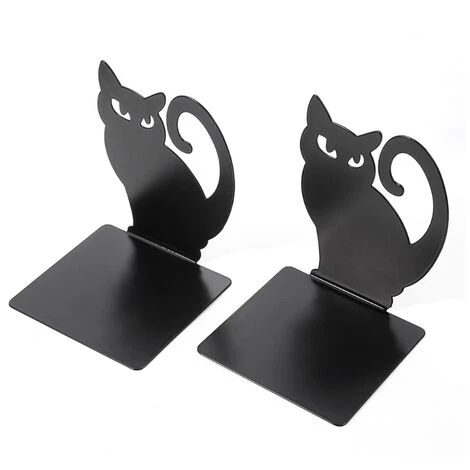 1 Set évider Chaton Persan Serre-livres En Métal Serre-livres Pour La Maison De Bureau Support D&39étagère Décoratif Livre Bouchons 4 1 Set évider Chaton Persan Serre-livres En Métal Serre-livres Pour La Maison De Bureau Support D&39étagère Décoratif Livre Bouchons – Image 2