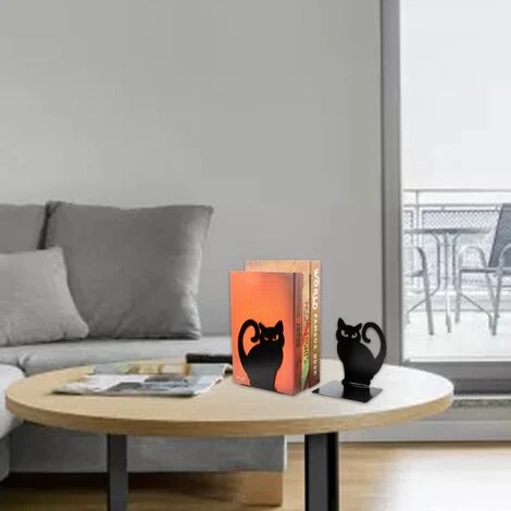 1 Set évider Chaton Persan Serre-livres En Métal Serre-livres Pour La Maison De Bureau Support D&39étagère Décoratif Livre Bouchons 6 1 Set évider Chaton Persan Serre-livres En Métal Serre-livres Pour La Maison De Bureau Support D&39étagère Décoratif Livre Bouchons – Image 4