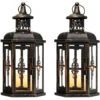 Lot De 2 Lanternes Décoratives 25 Cm De Haut Suspension Style Vintage, Noir -ATMOSPHERA || VIDAXL || Safavieh Soldes 78902608 1