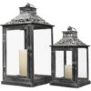 Lot De 2 Lanternes Décoratives Lanternes à Bougie Vintage En Métal -ATMOSPHERA || VIDAXL || Safavieh Soldes 78902610 1