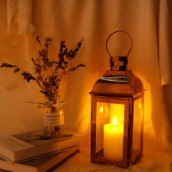 Lanterne Décorative En Acier Inoxydable De 31,5 Cm De Haut, Lanterne à Bougie, Dorée -ATMOSPHERA || VIDAXL || Safavieh Soldes 78902616 3