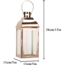 Lanterne Décorative En Acier Inoxydable De 31,5 Cm De Haut, Lanterne à Bougie, Dorée -ATMOSPHERA || VIDAXL || Safavieh Soldes 78902616 5