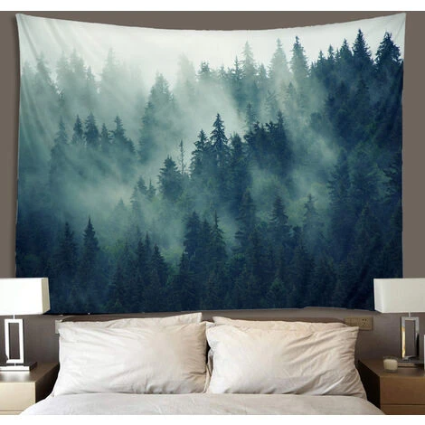 Tapisserie, Tapis Mural, Tapisserie Murale, Tenture Avec Impression Hautement Détaillée (Green Trees, 230 X 180 Cm) 4 Tapisserie, Tapis Mural, Tapisserie Murale, Tenture Avec Impression Hautement Détaillée (Green Trees, 230 X 180 Cm) – Image 2