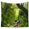 Tapisserie Murale Décorative Chambre - Forêt Tropicale Nature Eco Plantes Chûte D'Eau - 200 X 150 Cm Grand – Papier Peint Tissu – Tapestry Aesthetic Wall - Décoration Panoramique -ATMOSPHERA || VIDAXL || Safavieh Soldes 78940072 1