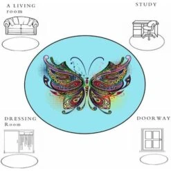 Tapis Rond Vintage Chic, Daim Brillant Or, Pour Salon Chambre Cuisine Vestiaire Chaise Tapis Chambre D'enfants Diamètre Lavable Doux (60CM) -ATMOSPHERA || VIDAXL || Safavieh Soldes 78947121 3