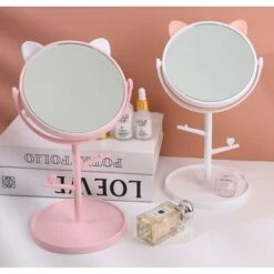 Table Miroir Bureau Simple Face Créatif Mignon Chat Commode Maquillage Miroir -rose -ATMOSPHERA || VIDAXL || Safavieh Soldes 79008947 3
