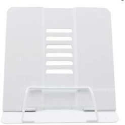 SVKBJROY Support De Lecture En Métal (201915 Cm) Réglable Sur 5 Niveaux, Antidérapant, Support De Livre Pour L'école, La Cuisine Et Le Bureau, Porte-livre Pour Enfants, Blanc