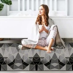 Tapis De Cuisine Tapis Long Couloir, Lavable Antiderapant Motifs Géométriques Tapis Cuisine Tapis Chambre Adulte Tapis Cuisine Devant Evier Pour Cuisine, Couloir, Passage, Chambre -ATMOSPHERA || VIDAXL || Safavieh Soldes 79319927 5