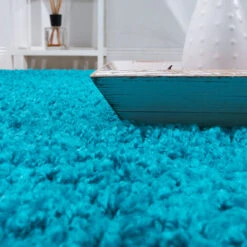 Paco Home Tour De Lit Tapis De Couloir Tapis Shaggy Poils Hauts Uni Turquoise 3 Pièces 2x 60x100 / 1x 70x250 Cm -ATMOSPHERA || VIDAXL || Safavieh Soldes 79328157 3