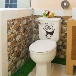 Smiley Stickers Pour Toilette, Diy Sticker Mural DrôLe Pour Wc, CréAtif ImperméAble Amovible DéCorations Stickers, Pour Toilette, Salle De Bain, Baignoire Porte Autocollant Stickers Muraux,,2 Pcs -ATMOSPHERA || VIDAXL || Safavieh Soldes 79348488 4