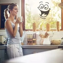 Smiley Stickers Pour Toilette, Diy Sticker Mural DrôLe Pour Wc, CréAtif ImperméAble Amovible DéCorations Stickers, Pour Toilette, Salle De Bain, Baignoire Porte Autocollant Stickers Muraux,,2 Pcs -ATMOSPHERA || VIDAXL || Safavieh Soldes 79348488 5