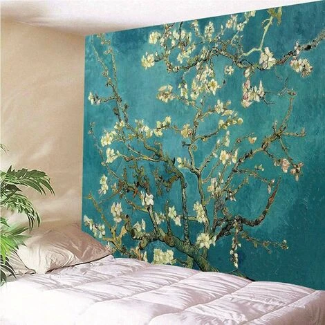 Tapisserie Murale Décorative Motif Fleur De Prunier Tenture Murale Chambre Garçon Fille Tapisserie 150x130cm, 5 Tapisserie Murale Décorative Motif Fleur De Prunier Tenture Murale Chambre Garçon Fille Tapisserie 150x130cm, – Image 3