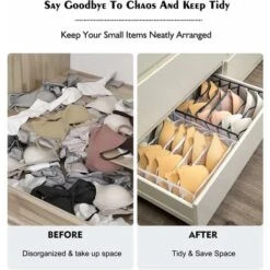 6 Pcs Organisateur De Tiroir De Sous-VêTements BoîTe De Rangement Pliable Boîte De Rangement à Tiroirs De Grande Capacité Pour Ranger Sous-Vêtements, Chaussettes, Soutiens-Gorge -ATMOSPHERA || VIDAXL || Safavieh Soldes 79464186 3
