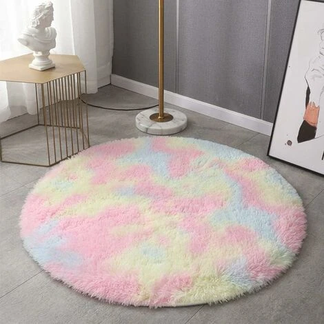 SVKBJROY Nordique Tie Dye Dégradé Couleur Tapis Rond Ménage Shaggy Tapis Cheveux Longs Lavable Suspendu Panier Chaise Tapis De Yoga Arc En Ciel Tie Dye Diamètre 100cm 3 SVKBJROY Nordique Tie Dye Dégradé Couleur Tapis Rond Ménage Shaggy Tapis Cheveux Longs Lavable Suspendu Panier Chaise Tapis De Yoga Arc En Ciel Tie Dye Diamètre 100cm
