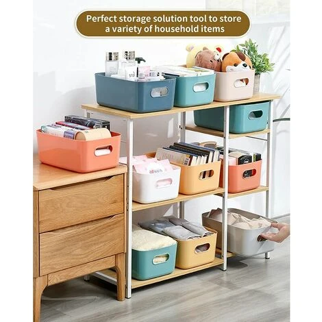 Lot De 7 Boîtes De Rangement En Plastique, Plusieurs Couleurs Paniers De Rangement Pour Cuisine, Placard, Bureau, Salle De Bain, Jouets, Maison (7 Pack) 4 Lot De 7 Boîtes De Rangement En Plastique, Plusieurs Couleurs Paniers De Rangement Pour Cuisine, Placard, Bureau, Salle De Bain, Jouets, Maison (7 Pack) – Image 2