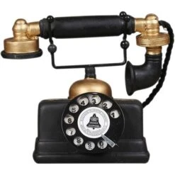 Loft Industriel Retro Modele De Telephone Fixe Rotatif Artisanat Decoration De Boutique Cafe Salon Decorations De Fenetre Decorations Accessoires De Photographie