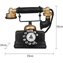 Loft Industriel Retro Modele De Telephone Fixe Rotatif Artisanat Decoration De Boutique Cafe Salon Decorations De Fenetre Decorations Accessoires De Photographie -ATMOSPHERA || VIDAXL || Safavieh Soldes 80302585 4