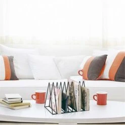 Porte-revues En Acier En Forme De Triangle Noir 9 Porte-revues En Acier En Forme De Triangle Noir -ATMOSPHERA || VIDAXL || Safavieh Soldes 80305400 4