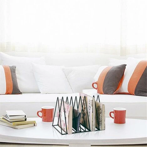 Porte-revues En Acier En Forme De Triangle Noir 6 Porte-revues En Acier En Forme De Triangle Noir – Image 4