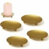 Chandelier Doré, 4 Pcs Candle Plate Métal Candélabre Décoratif Support De Bougie Chandelier Pour Décoration Mariage Maison Noël Cadeau D'anniversaire Dîner Aux Chandelles. (7x1cm) 1 Chandelier Doré, 4 Pcs Candle Plate Métal Candélabre Décoratif Support De Bougie Chandelier Pour Décoration Mariage Maison Noël Cadeau D'anniversaire Dîner Aux Chandelles. (7x1cm) -ATMOSPHERA || VIDAXL || Safavieh Soldes 80711534 1