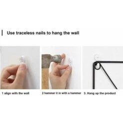 Porte-revues Suspendu Porte-revues En Métal, Porte-journaux Panier à Journaux Porte-revues Mural Avec 2 Crochets Pour Magazines, Livres Et Documents De Bureau (Noir) -ATMOSPHERA || VIDAXL || Safavieh Soldes 80883867 3