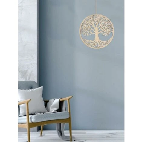 Décoration Murale Arbre De Vie En Bois Arbre De Vie Art Mural - Cadeau De Pendaison De Crémaillère Décoration De La Maison Sculpture Murale Intérieure Et Extérieure 5 Décoration Murale Arbre De Vie En Bois Arbre De Vie Art Mural - Cadeau De Pendaison De Crémaillère Décoration De La Maison Sculpture Murale Intérieure Et Extérieure – Image 3
