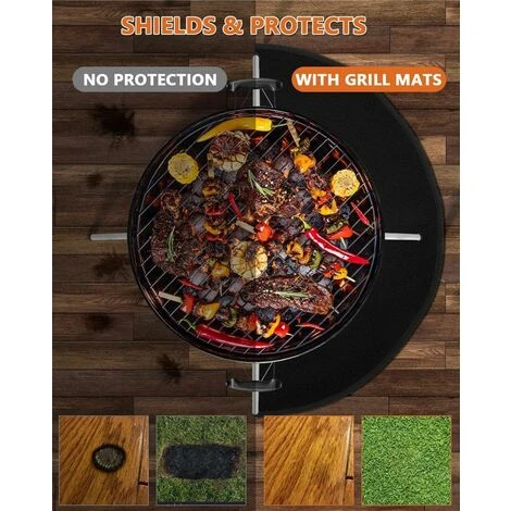 Tapis De Gril, Tapis De Sol Pliable Pour Barbecue Double Face Coussinets En Silicone Ignifuge Réutilisable Tapis De Protection De Sol Pour Barbecue Pour Camping En (32inch) 4 Tapis De Gril, Tapis De Sol Pliable Pour Barbecue Double Face Coussinets En Silicone Ignifuge Réutilisable Tapis De Protection De Sol Pour Barbecue Pour Camping En (32inch) – Image 2