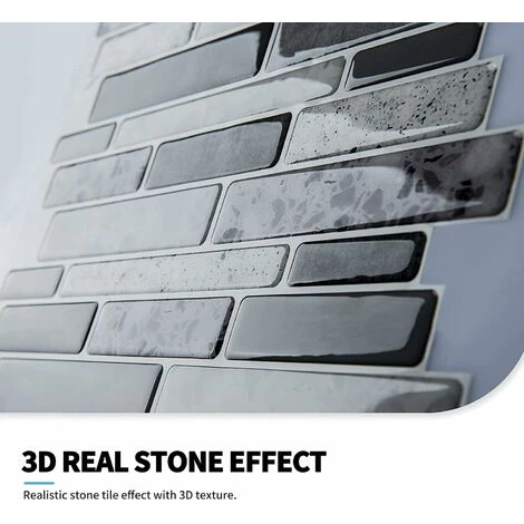 10 Pièces,Carrelage Adhésif Mural,Crédence De Cuisine En Vinyle,Sticker Muraux Marbre,30x30cm,Gris 6 10 Pièces,Carrelage Adhésif Mural,Crédence De Cuisine En Vinyle,Sticker Muraux Marbre,30x30cm,Gris – Image 4