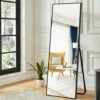 NeuType Grand Miroir Mural En Rectangulaire Porte Miroir Sur Pied 163X54cm Noir Miroir De Pleine Longueur Dressing Miroir Pour Salon Chambre Salle De Bain Couloir Cadre En Alliage D'aluminium -ATMOSPHERA || VIDAXL || Safavieh Soldes 80974095 1